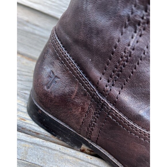 FRYE Anna Women's 9M Leather Mid-Calf Pull On Boots - Brown - Picture 2 of 14